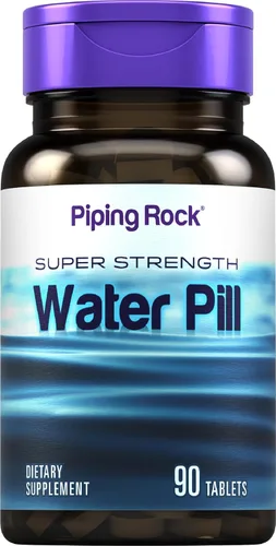 Piping Rock Pastilla de agua para hombres y mujeres | 90 tabletas | Suplemento súper fuerte con potasio | Vegetariano, sin OMG, sin gluten