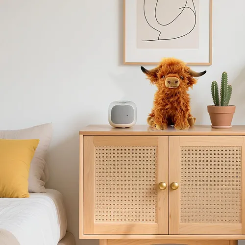 Miniatura 6 de Juguete de peluche de vaca de las Highland, lindo peluche esponjoso de vaca de las tierras altas, peluche de vaca de granja, regalos de decoración