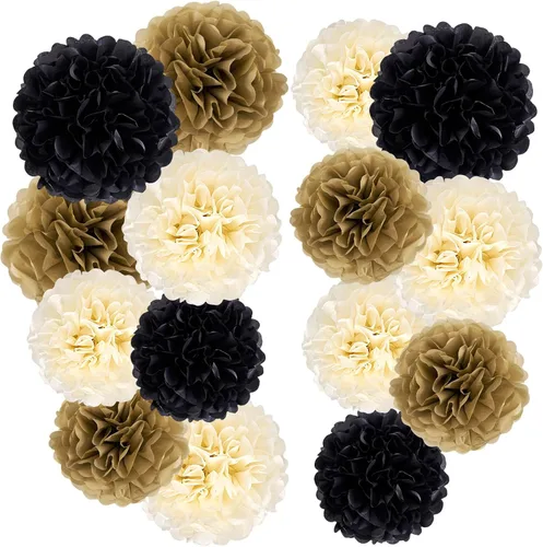 Miniatura 13 de Pompones de Papel de Seda Verde Oliva Salvia Decoraciones de Fiesta Safari Selva Flores de Papel Decoraciones Verde Natural Boho Decoración Colgante