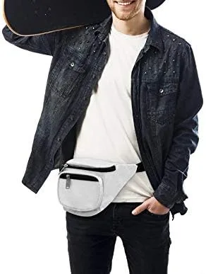 Miniatura 4 de Paquete de canguro con 3 compartimentos ajustables a la cintura con cremallera AirBuyW
