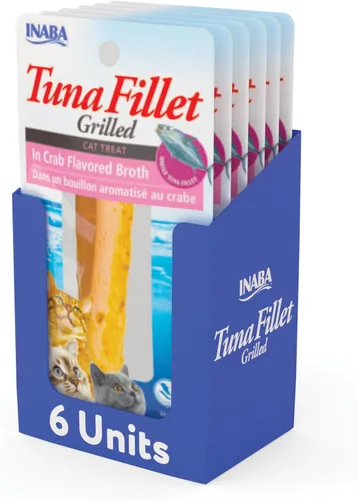 Miniatura 10 de INABA Filete de atún a la parrilla natural de primera calidad para gatos, complemento/complemento con vitamina E y extracto de té verde, 0.52 onzas