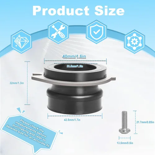 Miniatura 2 de 75499 Flex Coupler - Piezas de repuesto compatibles con Insink-erator, acoplamiento de montaje de tubo de escape antivibración de descarga flexible