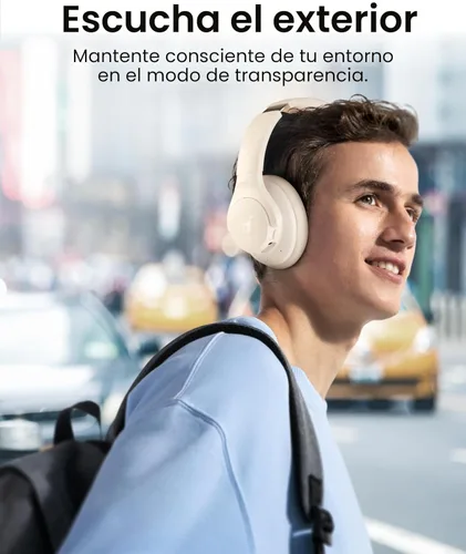 Miniatura 6 de Soundcore by Anker Q20i Auriculares híbridos con cancelación activa de ruido, Bluetooth inalámbrico sobre la oreja, tiempo de reproducción ANC de 40