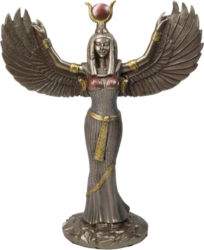 Miniatura 7 de Ebros Gift Diosa egipcia Isis Ra con alas abiertas, 12 pulgadas de alto, Deidad de la maternidad, sabiduría mágica y naturaleza, escultura