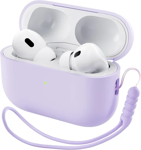 Miniatura 11 de ORNARTO Funda compatible con AirPods Pro 2 2022, silicona híbrida protectora completa para AirPods Pro de 2ª generación, cubierta frontal LED Azul