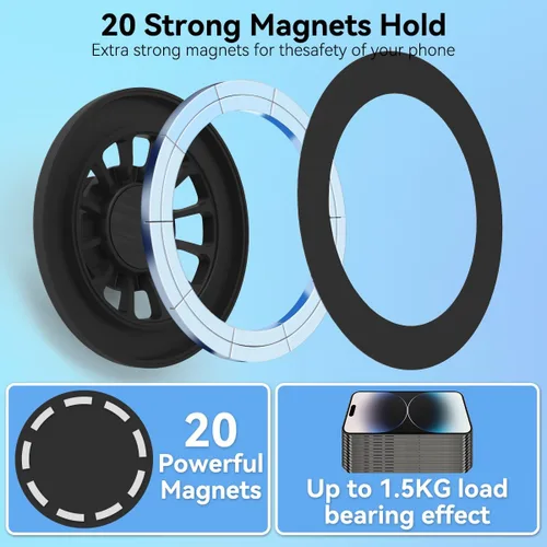 Miniatura 2 de BEHAVE Soporte magnético para teléfono Mazda CX5 2024-2017, soporte de teléfono ajustable en 360° para iPhone Magsafe, compatible con iPhone