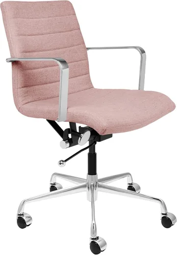 Miniatura 7 de Laura Davidson Furniture SOHO II Silla de oficina acanalada, silla de escritorio con respaldo medio, diseño ergonómico con reposabrazos y giratorio