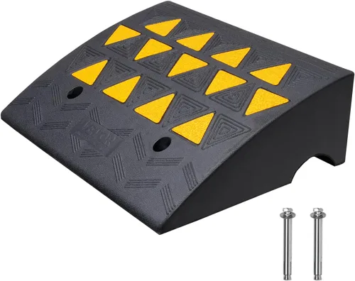 VEVOR Rampa de goma para bordillo de 6'' de altura, rampa de umbral de acera de 14.6'' de ancho y 19.3'' de largo, rampa de entrada de 33069 libras