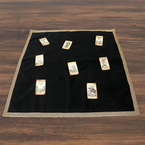 Miniatura 5 de Indian Consigners Pequeño paño de terciopelo de color sólido para uso multiusos (negro)