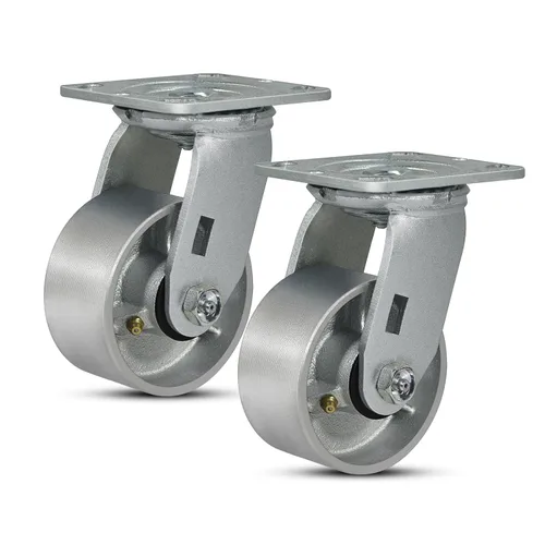 Miniatura 36 de Ruedas giratorias de 4 x 2 pulgadas, ruedas industriales resistentes, ruedas giratorias con rodamiento de rodillos - Ruedas de hierro fundido
