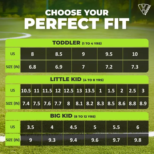Miniatura 6 de Vizari USA Stealth - Botines de fútbol para niños y niñas, zapatos deportivos de fútbol para exteriores para niños pequeños, niños grandes, ligeros