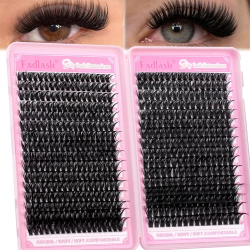 Miniatura 96 de Extensiones de Pestañas Rizo D 0.59-0.79 pulgadas Bandeja Mixta Seda Extensiones de Pestañas Clásicas Suministros Extensiones de Pestañas