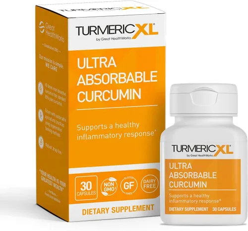 OmegaXL TurmericXL Suplemento natural de apoyo articular de 250 mg de extracto de cúrcuma que ofrece 45 veces más curcumina - Alta absorción, sin