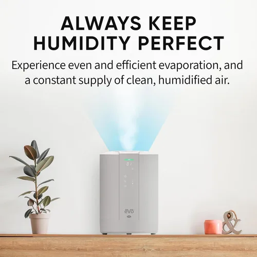 Miniatura 2 de EVO WMH440 Humidificador de niebla pura autodesinfectante (capacidad de 6 litros), 28 horas de tiempo de funcionamiento continuo, base apta