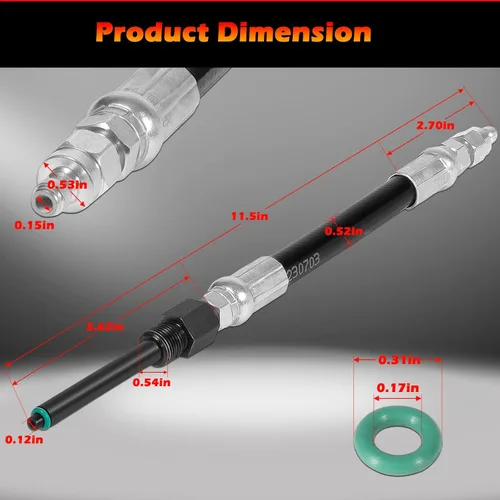 Miniatura 5 de Adaptador de medidor de compresión 6660 Perfectamente compatible con motores diésel Ford 6.0L 6.4L VT365 Powerstroke de 2003-2006, similar al 303-757