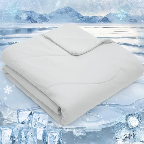 Miniatura 14 de PHF Manta Refrescante Suave Tamaño Twin para Personas que Duermen con Calor y Sudores Nocturnos, Manta Transpirable y Acogedora, Q-MAX>0.45 Absorbe