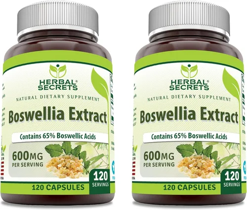 Miniatura 7 de Extracto de Boswellia Serrata Herbal Secrets (65% de ácidos de boswellia) 0.021 oz 120 comprimidos naturales, paquete de de 1, 1