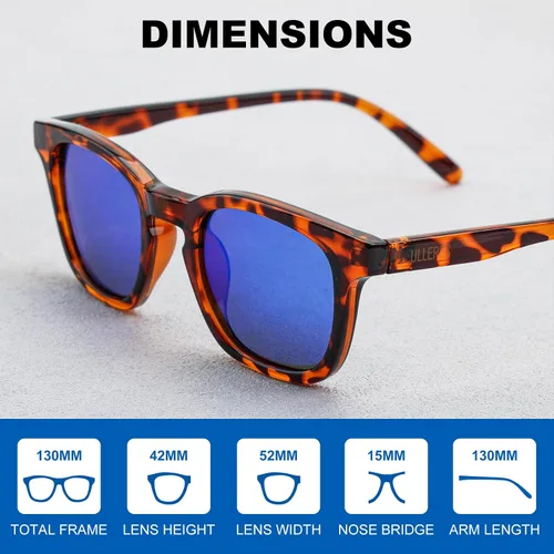 Miniatura 4 de Lentes de sol para niños, lentes de sol polarizados retro de los años 80 para niños y niñas, A Tea Demi, talla única
