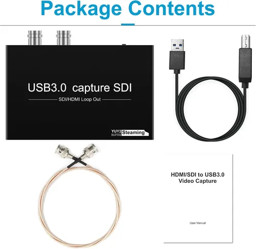 Miniatura 8 de HDMI SDI a USB Tarjeta de captura USB3.0 1080P60fps SDI a HDMI Convertidor SDI salida y mezcla de audio, SDI2HDMI, tarjeta de captura de video