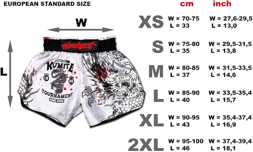 Miniatura 3 de Muay Thai Shorts Kickboxing Martial Arts Combat Fight MMA UFC Boxer Boxing Trunks unisex, Blanco