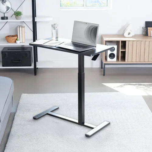 Miniatura 2 de VIVO Mesa portátil para laptop de 32 x 16 pulgadas sobre sofá, escritorio de cabecera ajustable en altura para sillón reclinable, negro, CART-V02L