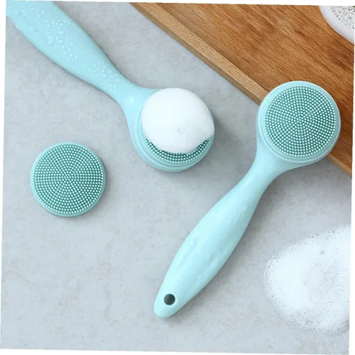Miniatura 5 de EXCEART 1 Unidades Cepillo de limpieza facial Cepillo exfoliante manual Cepillo facial de repuesto de silicona Cepillo facial Cepillo de lavado