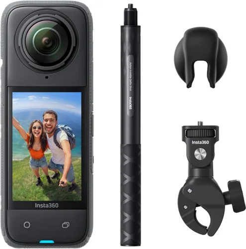Miniatura 13 de Insta360 X4 Paquete estándar - Cámara de acción impermeable 360 de 8K, video de gran angular 4K, efecto de palo invisible para selfies, protectores