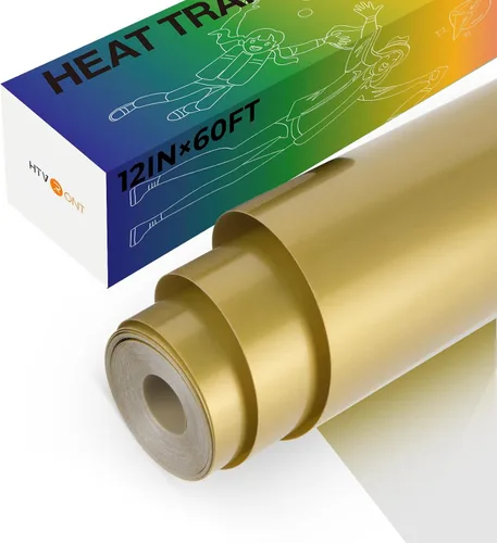 Miniatura 17 de HTVRONT Vinilo de transferencia de calor blanco para planchar, rollo de vinilo HTV blanco de 12 x 60 pies, fácil de cortar y desmalezar para diseño