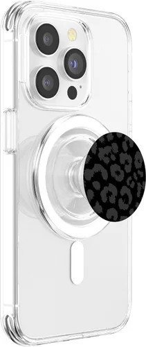 Miniatura 4 de Estampado de guepardo gris y negro, patrón de piel de leopardo PopSockets Adhesivo PopGrip