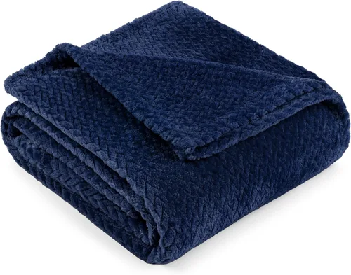 Miniatura 36 de PAVILIA - Manta de forro polar suave y sólida de color negro para sofá, mantas ligeras y mullidas y cálidas para cama, manta de franela mullida