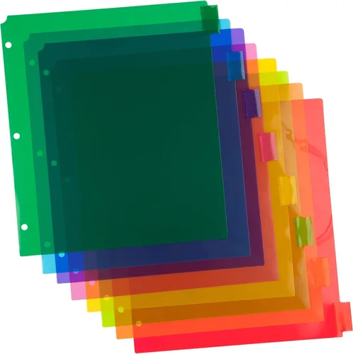 Miniatura 13 de JAM PAPER Separadores de Índice de Plástico de 5 Pestañas - 9 3/4 x 11 1/2 pulgadas - Multicolor Surtido - 5 Separadores con Pestañas/Paquete 1