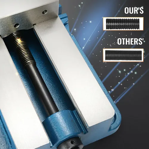 Miniatura 4 de Happybuy, tornillo de banco de 10cm ACCU de bloqueo preciso de precisión, tornillo de prensa de taladro de 10cm de ancho de mordaza, tornillo