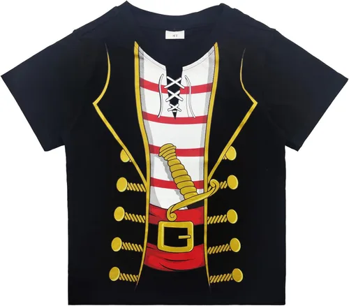 Camisetas de Halloween para niños y niñas, camisetas de manga corta Jack-O-Lantern, calabaza, pirata, bombero, policía, camisetas para niños,
