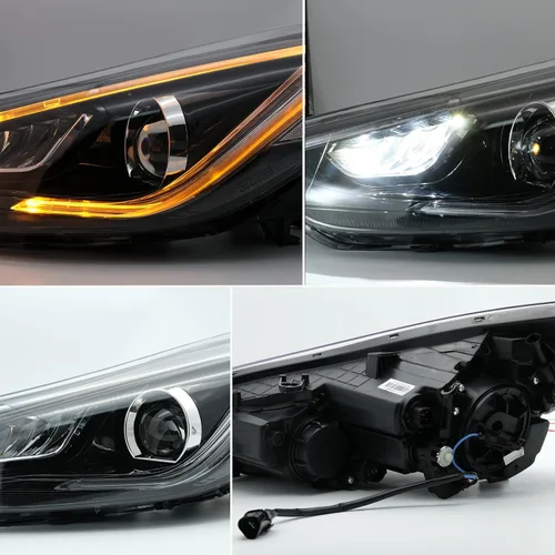 Miniatura 4 de VLAND Conjunto de faros delanteros para Hyundai Elantra 2012-2015 y Elantra Coupe 2013 2014 (no para híbrido) W/DRL, luz frontal LED con señal