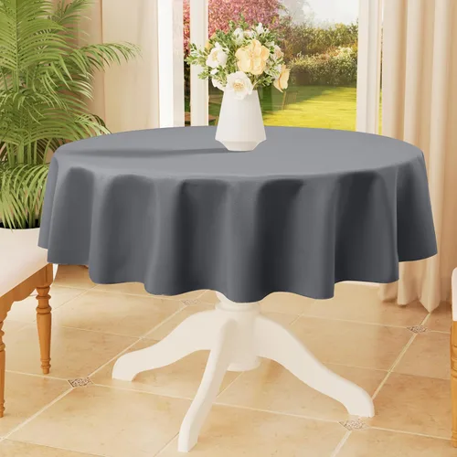 Miniatura 30 de Smiry Mantel rectangular de poliéster impermeable antiarañazos, mantel decorativo de tela lavable para comedor, bufé, fiestas y exteriores, 60 x 84