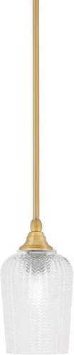 Miniatura 235 de Toltec Lighting Tallo Colgado Mini colgante, acabado de cobre negro, 3.5" cuadrado humo burbuja vidrio