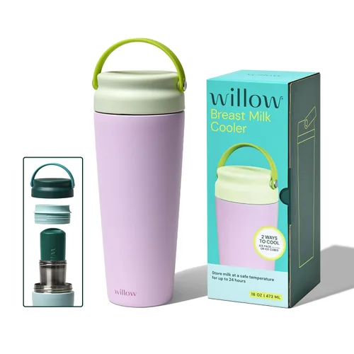Miniatura 11 de Willow - Enfriador portátil de leche materna de 25 onzas - Mantiene la leche materna fría durante 24 horas - Acero inoxidable - Uso con bolsa