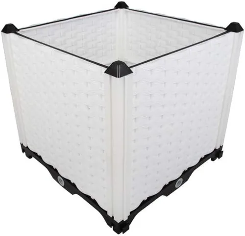 Miniatura 8 de BAOYOUNI - Juego de jardinera cuadrado para jardín elevado, maceta de plástico, caja de cultivo para verduras, hierbas, flores y plantas suculentas