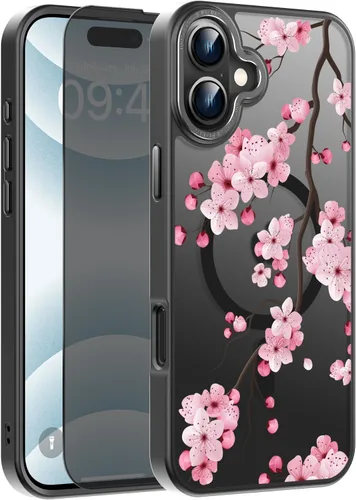 Miniatura 138 de Goodon Funda para iPhone 17 Pro con protector de pantalla de privacidad, compatible con Magsafe, a prueba de golpes, translúcida mate, bonita funda