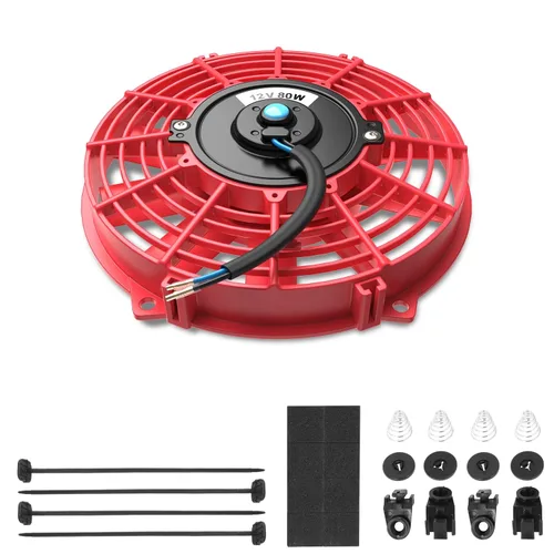 Miniatura 12 de Auto Dynasty Ventilador de radiador eléctrico, conjunto universal de ventilador de refrigeración de radiador de 7 pulgadas con kit de relé de Negro
