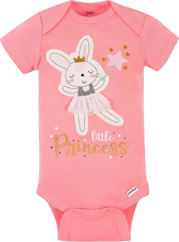 Miniatura 6 de Gerber Paquete de 5 mamelucos variados de manga corta para bebés niñas, Pequeña princesa bailarina
