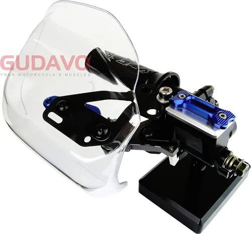 Miniatura 8 de Protectores de mano universales para motocicleta, deflectores de parabrisas, 1 par de protectores de manos ajustables para el viento y el frío