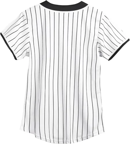 Miniatura 23 de Ropa de los años 90 para mujer, traje unisex de hip hop para fiesta, camiseta de béisbol Bel Air, camisa de manga corta con botones