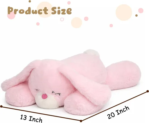 Miniatura 2 de Conejito de Pascua con peso, peluche suave de conejo con peso, lindo conejo rosa, regalos de cumpleaños y Pascua para niños, niñas y adultos