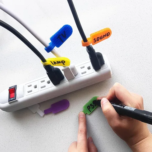 Miniatura 4 de Etiquetas para cables, etiquetas de cable, etiquetas de alambre, etiquetas de cable y etiquetas de alambre para gestión e identificación de cables