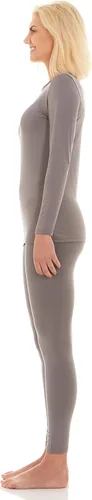 Miniatura 2 de Bodtek Conjunto de ropa interior larga térmica para mujer, para clima frío, capa base larga de John con forro polar, parte superior e inferior