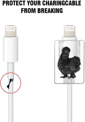 Miniatura 2 de FINCIBO Juego de 2 fundas protectoras para el cabezal de carga de cables, protectores de cable de carga, bonitos protectores de cable para cable