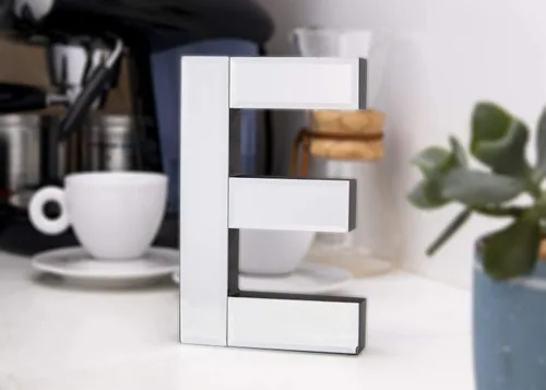 Miniatura 8 de COLLECTIVE HOME - Letra decorativa de madera y vidrio espejado de 7 pulgadas de alto, decoración de pared para el hogar, el dormitorio y la oficina.