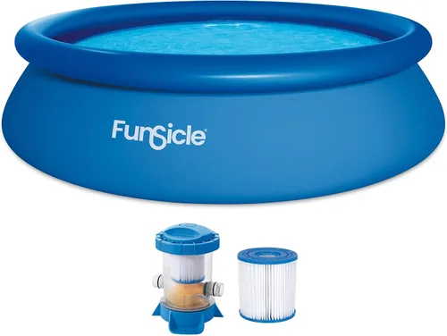 Miniatura 9 de Funsicle Quickset - Piscina redonda sobre el suelo de 8 x 30 pulgadas, con bomba de filtro FiltraBoost de 400 GPH, cartucho de filtro tipo I