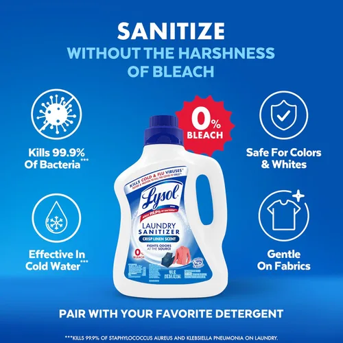 Miniatura 4 de Lysol Líquido desinfectante para la ropa, aditivo detergente para ropa y ropa de cama, elimina las bacterias que causan el olor, lino vigorizante